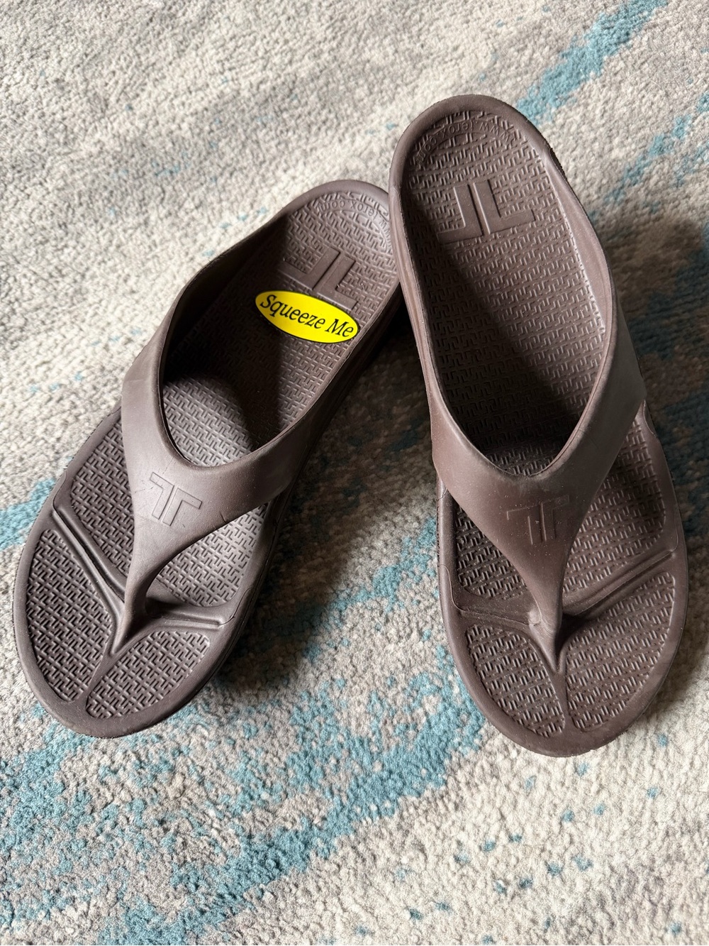 Men's Terox Telic Size XL (11) Brown Flip-Flop Sandals